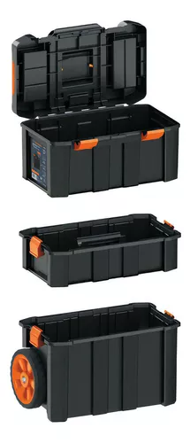 Caja Para Herramientas 19 X25 3 En 1 Desmontable 102644 Color Negro